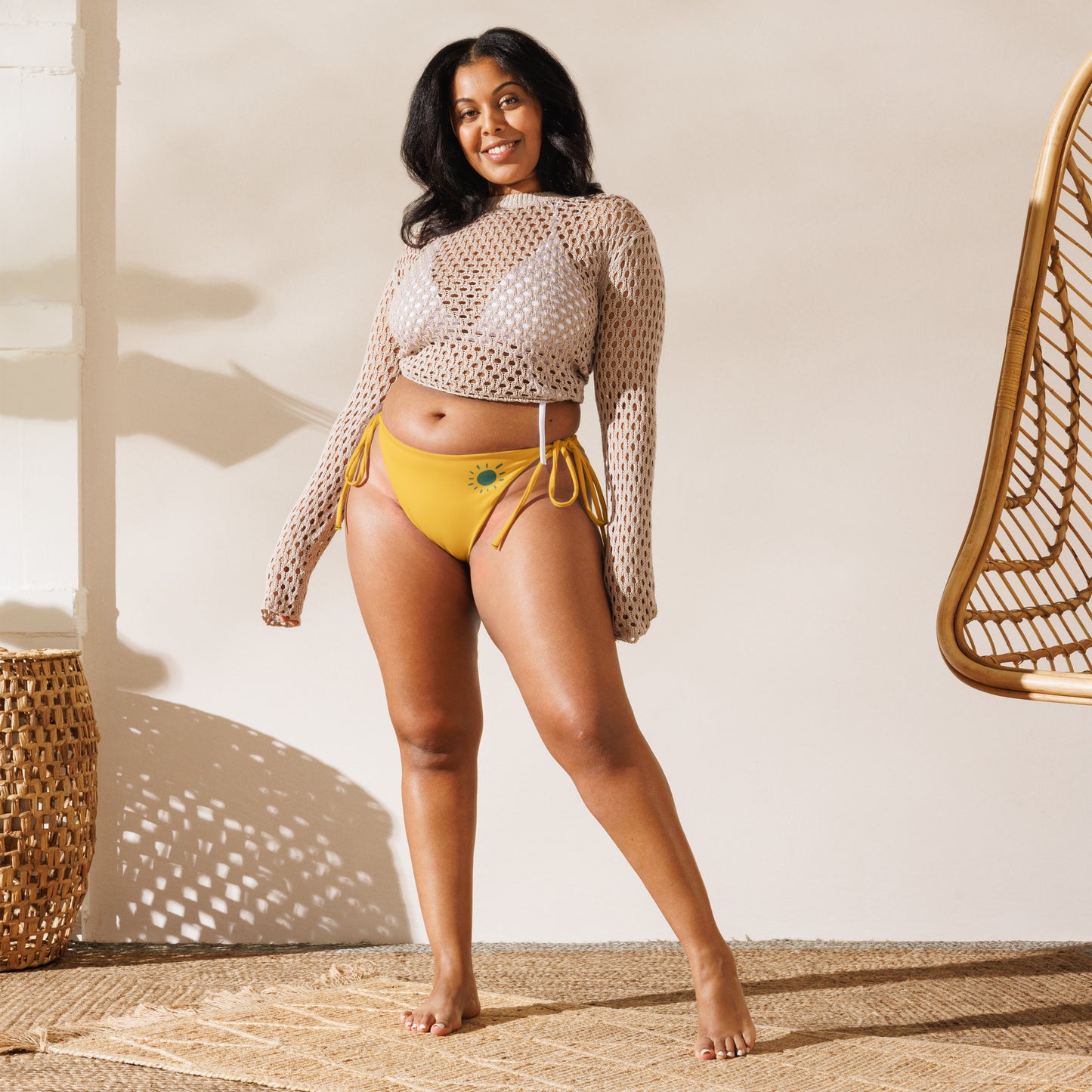 Bas de bikini Beachside Jaune Lumière