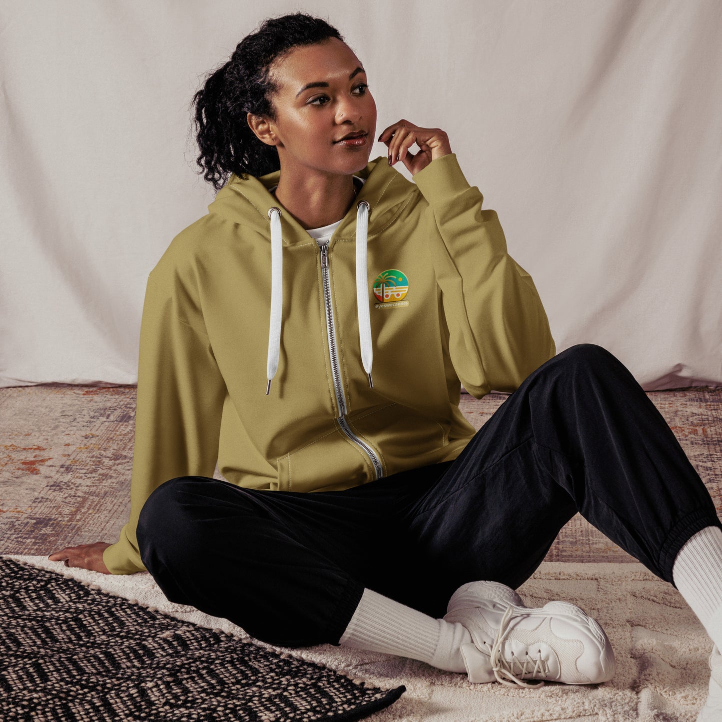 Sweat à Capuche Zippé Femme - #YesWeCannes