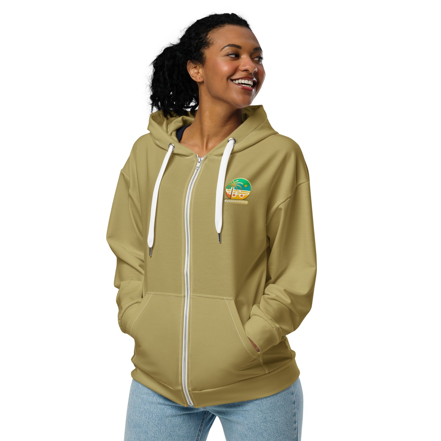 Sweat à Capuche Zippé Femme - #YesWeCannes