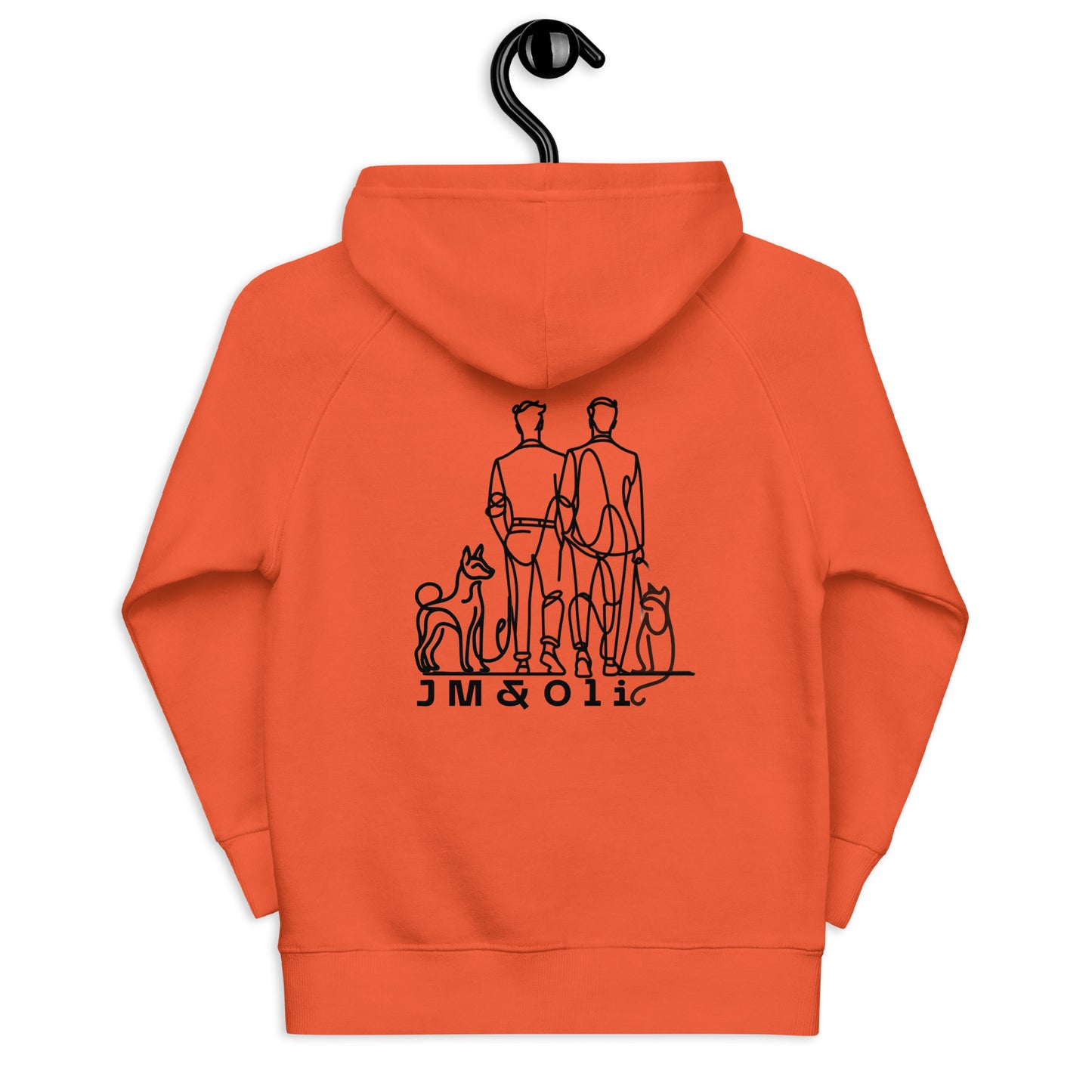 Sweat à capuche orange #mongrandbo