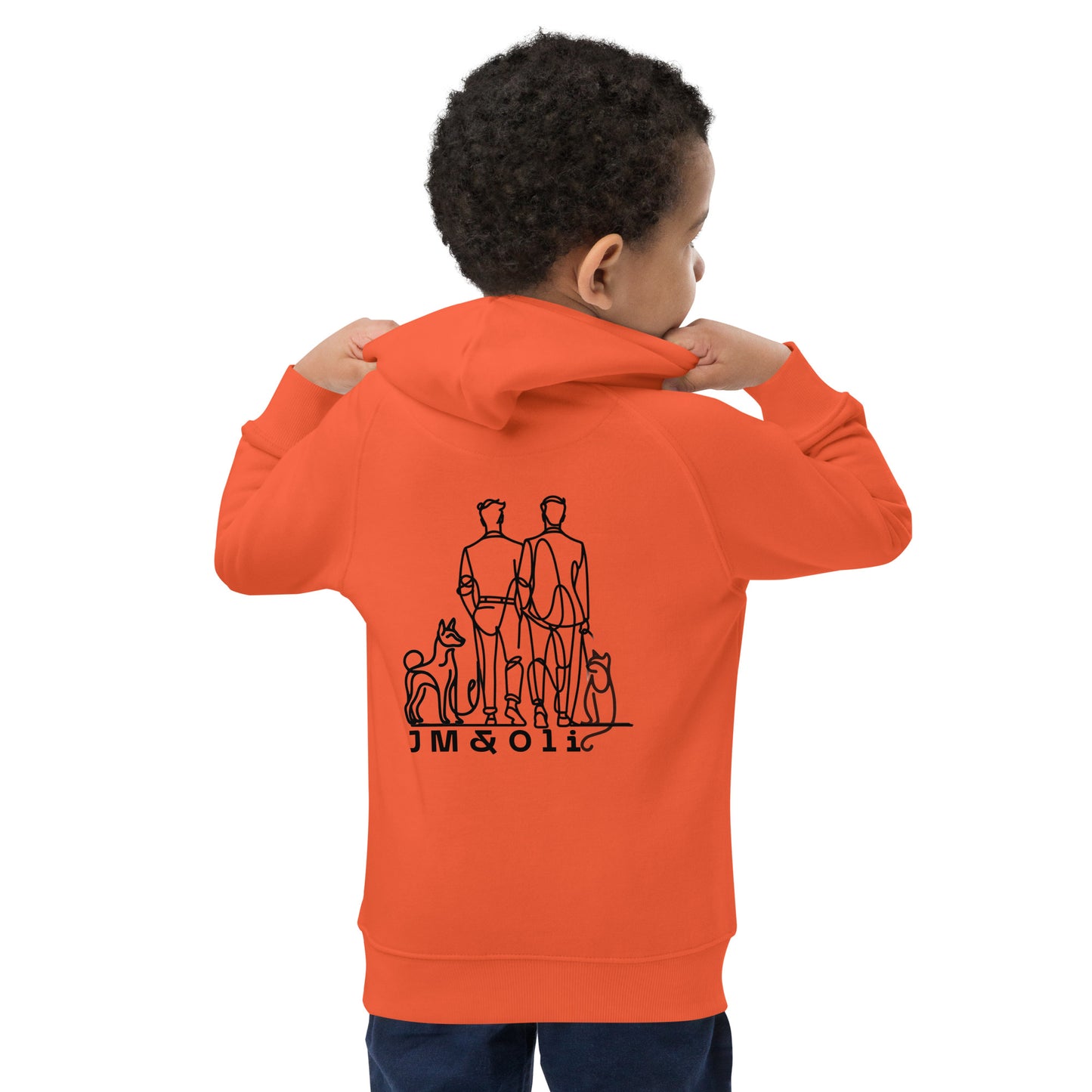 Sweat à capuche orange #mongrandbo