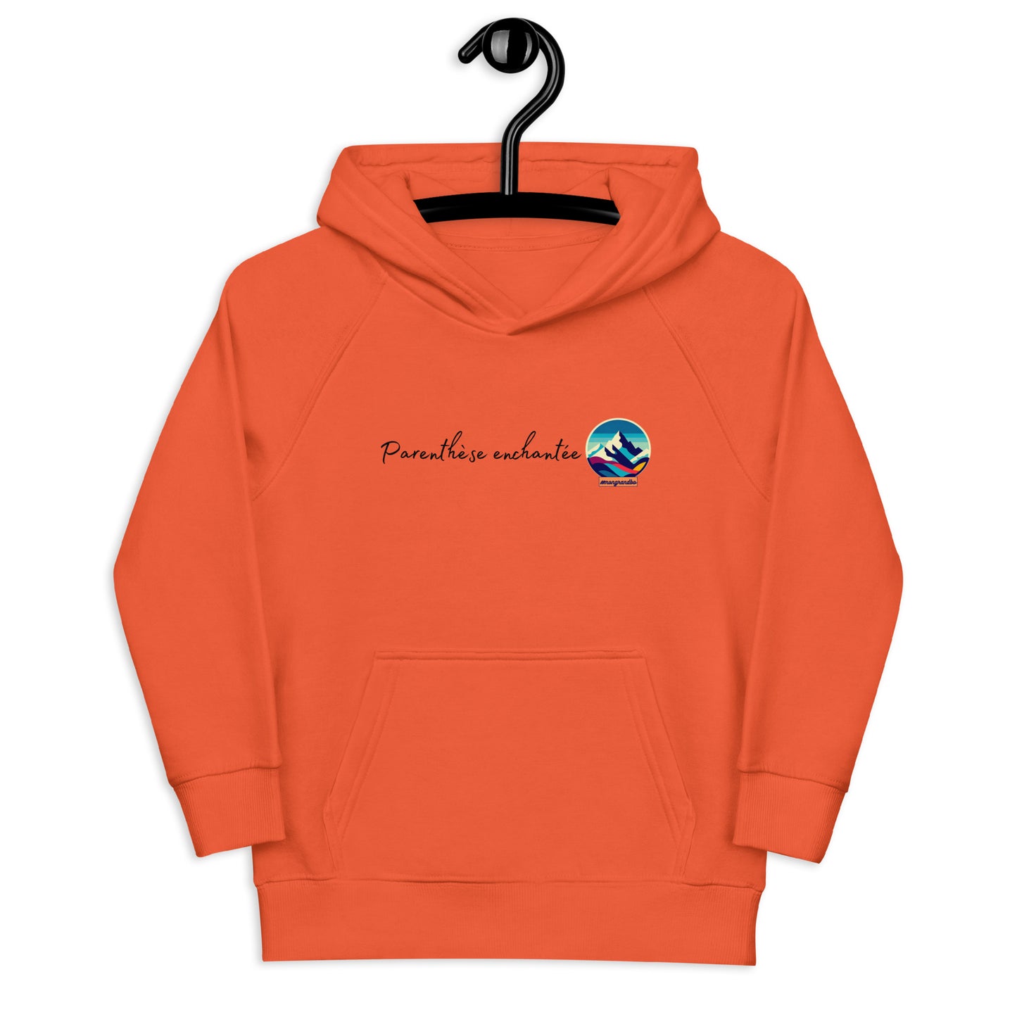 Sweat à capuche orange #mongrandbo