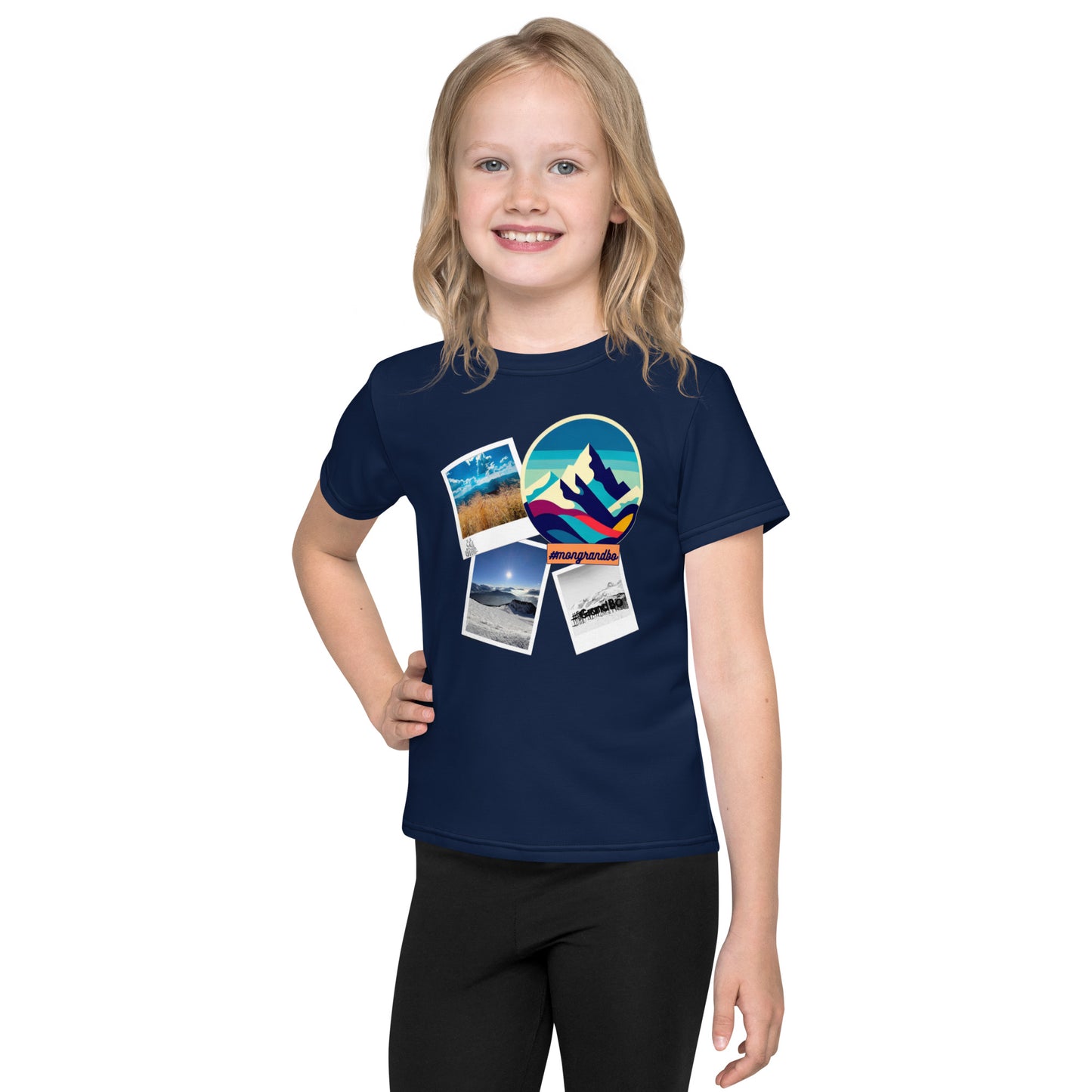 T-shirt enfant #mongrandbo bleu marine