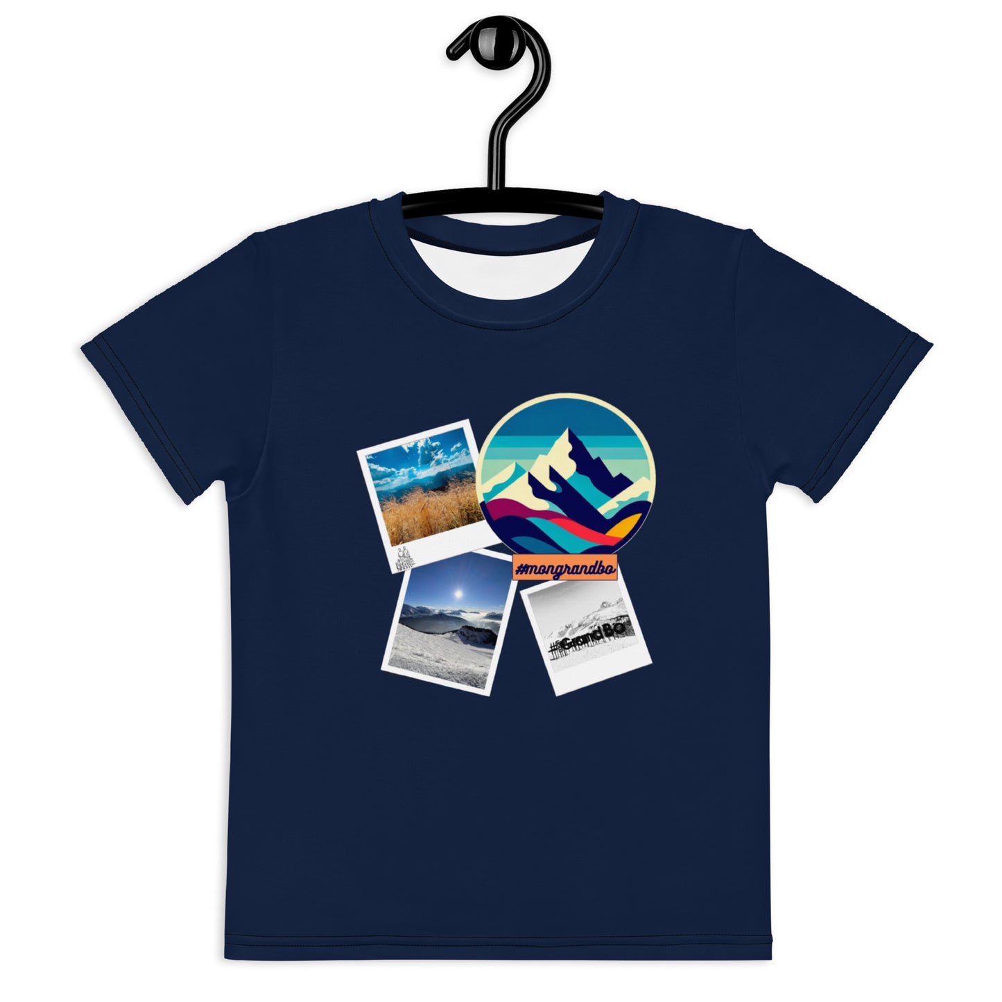 T-shirt enfant #mongrandbo bleu marine