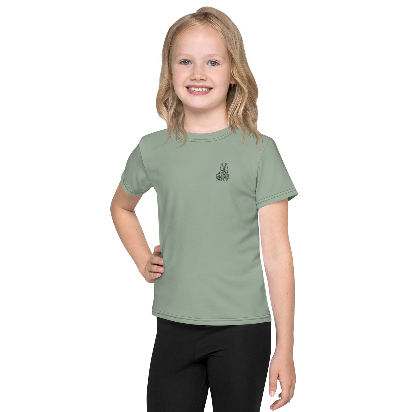 T-shirt Enfant Vert de Gris - "Simplement JM&Oli"