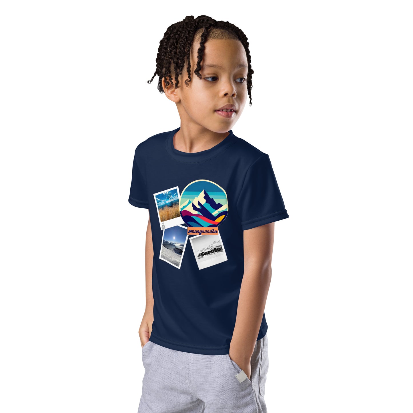 T-shirt enfant #mongrandbo bleu marine