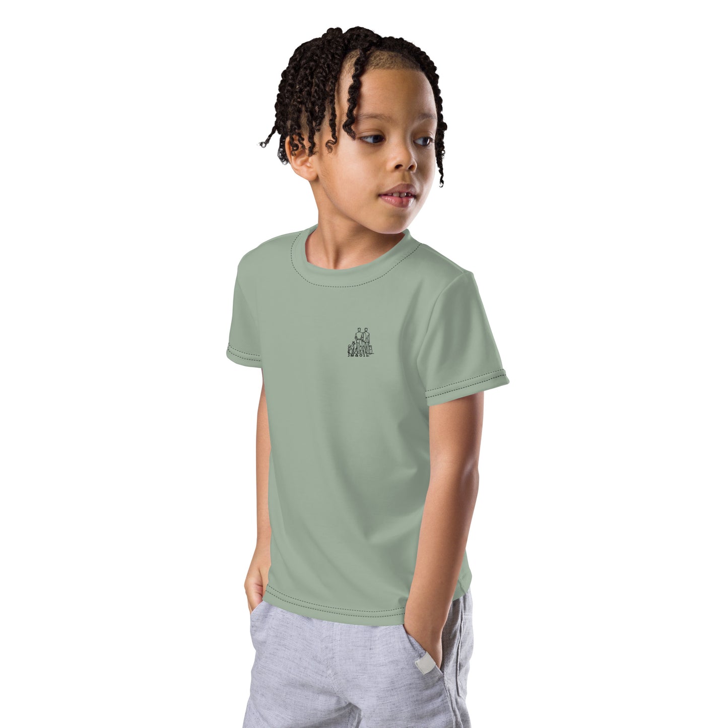 T-shirt Enfant Vert de Gris - "Simplement JM&Oli"