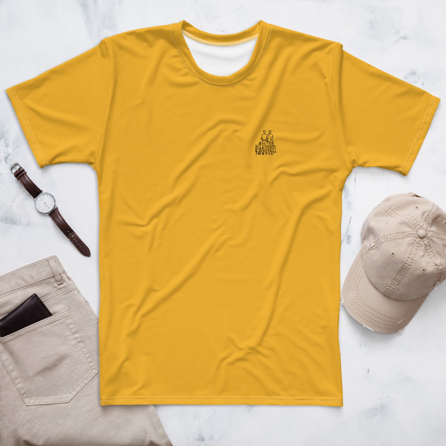 T-shirt Homme Jaune Lumière - "Simplement JM&Oli"