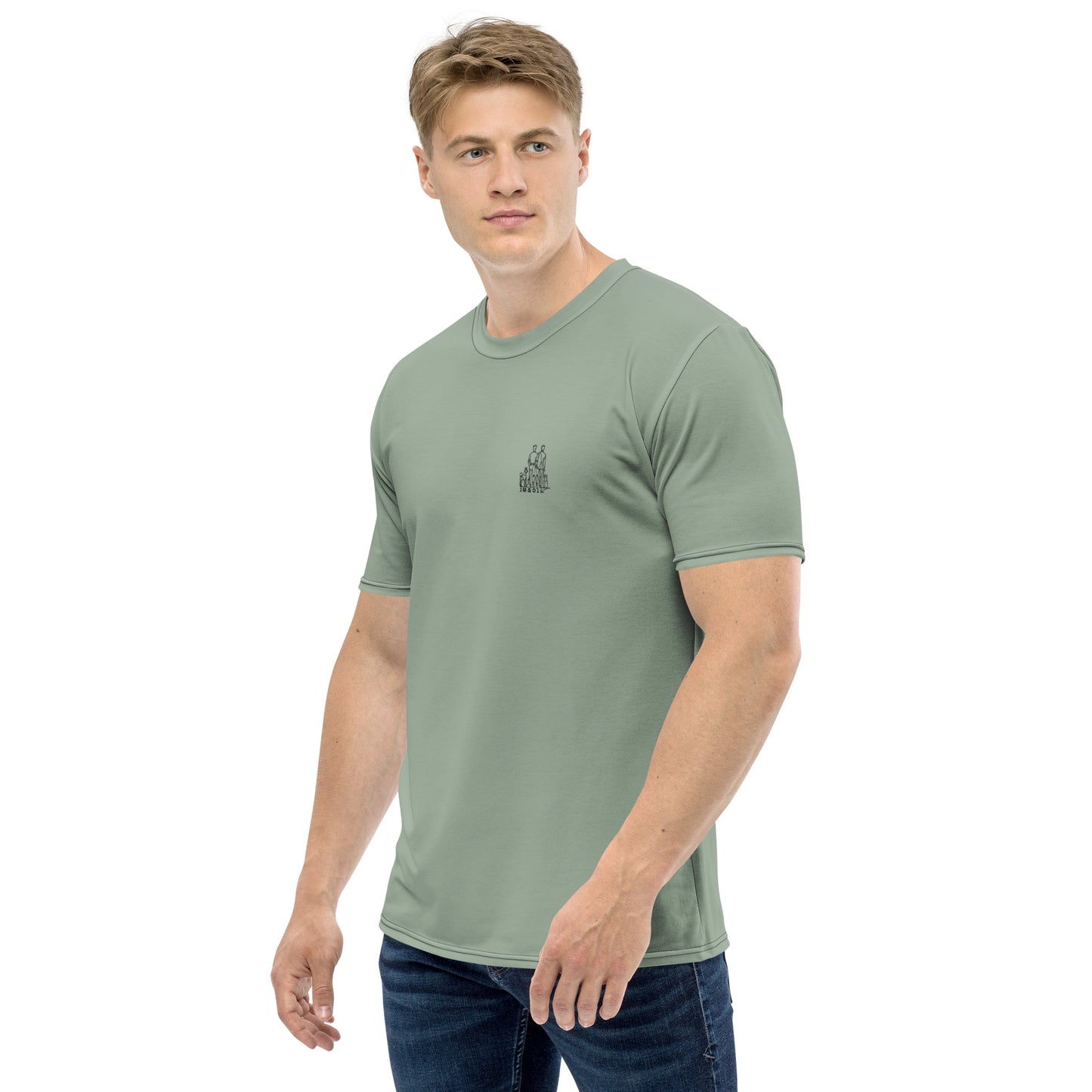 T-shirt Homme Vert de Gris - "Simplement JM&Oli"