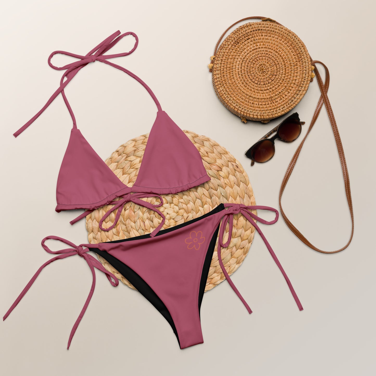 Bikini Rose Ancien - Élégance Durable pour l'Été