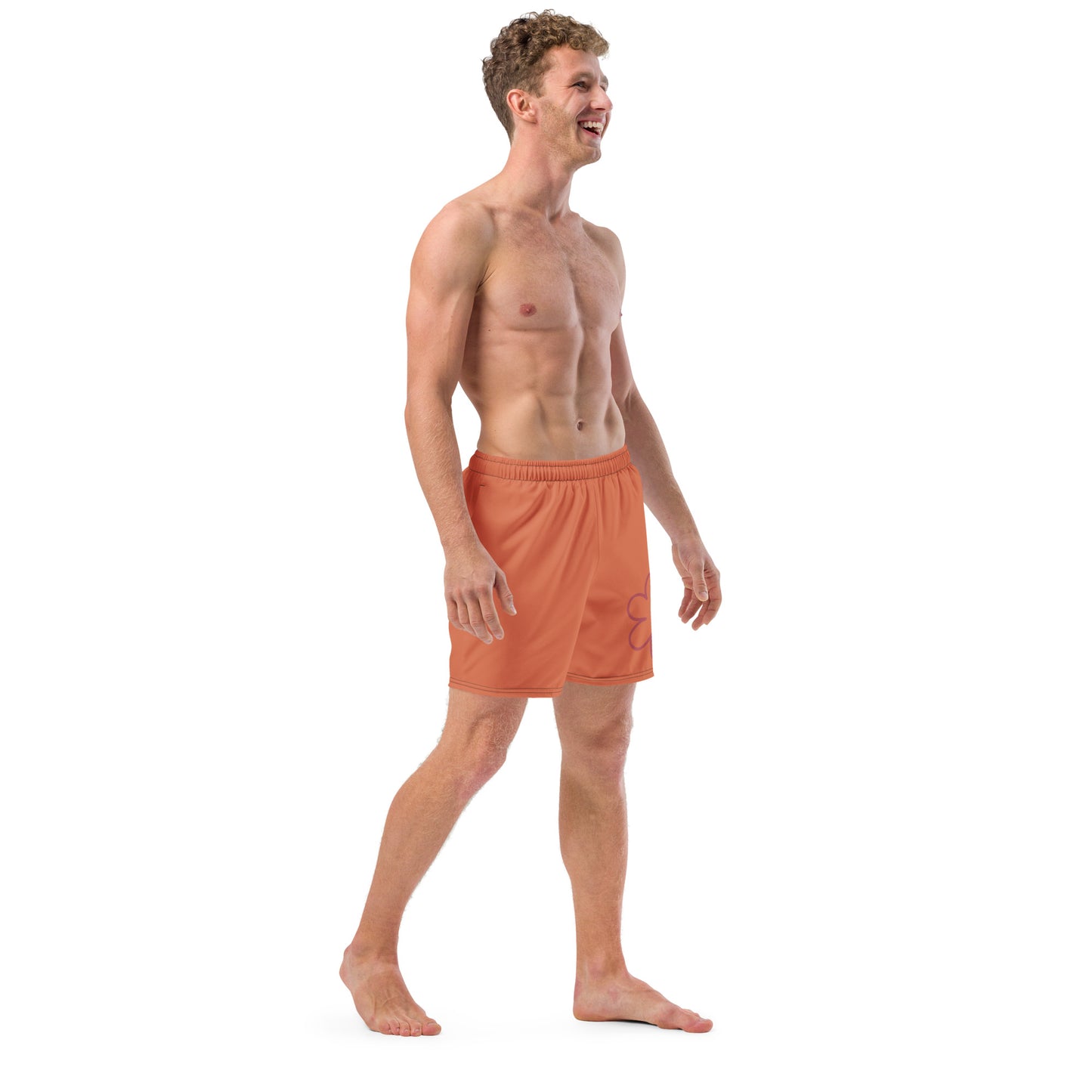 Maillots de Bain Homme Orange Terracotta- Confort et Praticité pour l'Été