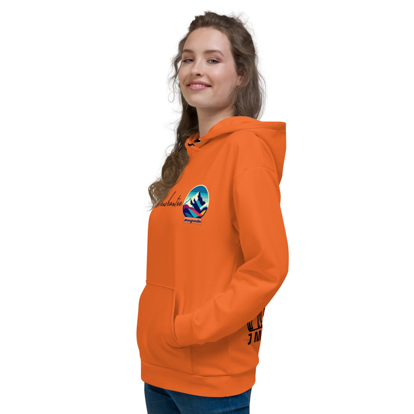 Sweat à Capuche Unisexe #mongrandbo Orange