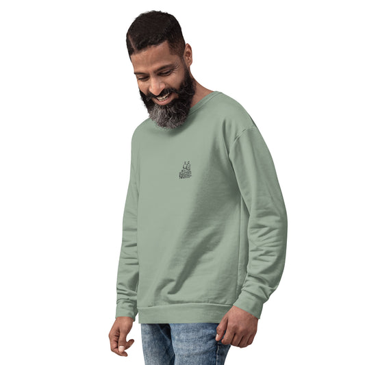 Sweat-Shirt Homme Vert de Gris - "Simplement JM&Oli"