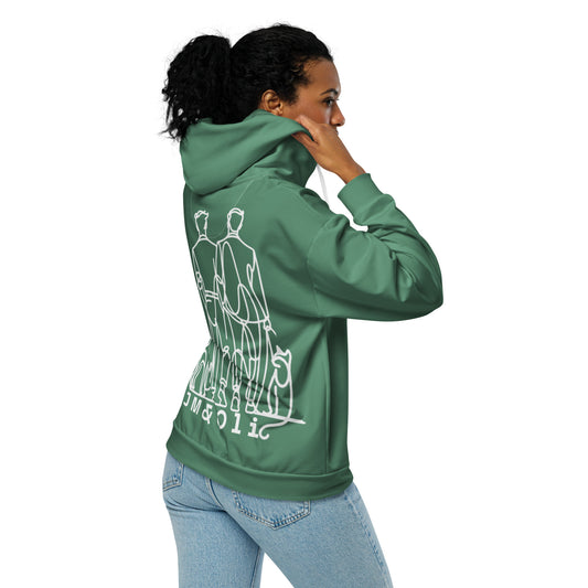 Sweat à Capuche Zippé pour Femme - Green Court