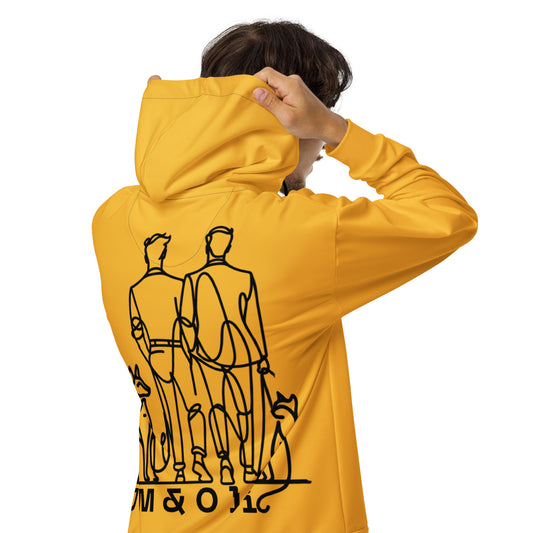 Sweat à Capuche Zippé Homme - Jaune Lumière