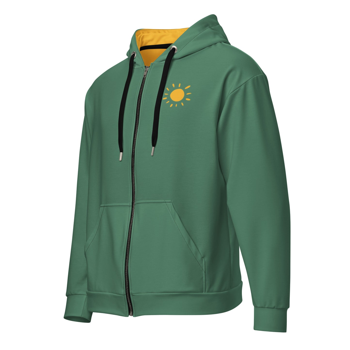 Sweat à Capuche Zippé Homme - Green Court