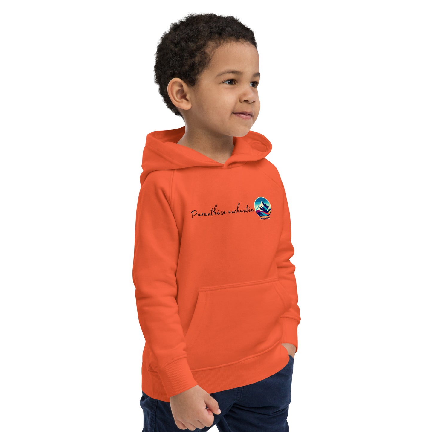 Sweat à capuche orange #mongrandbo