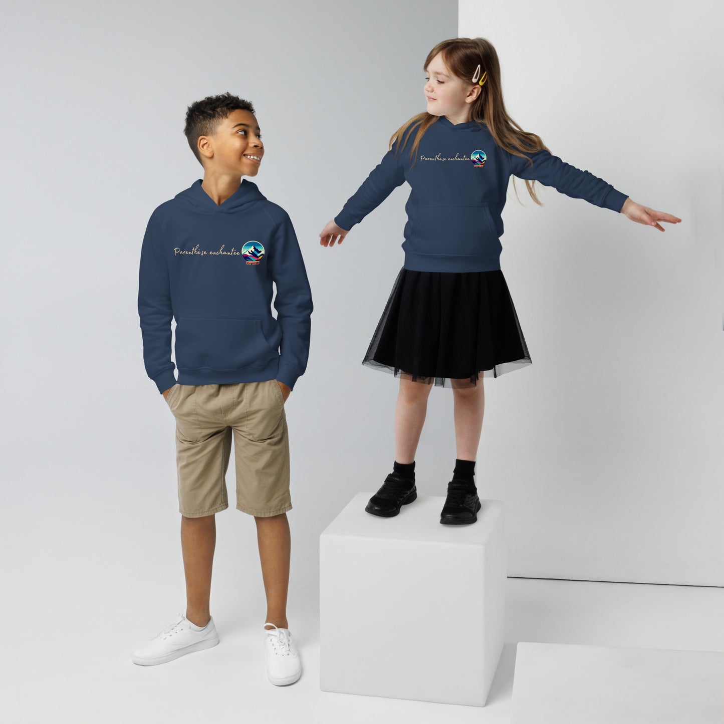 Sweat à capuche bleu marine #mongrandbo