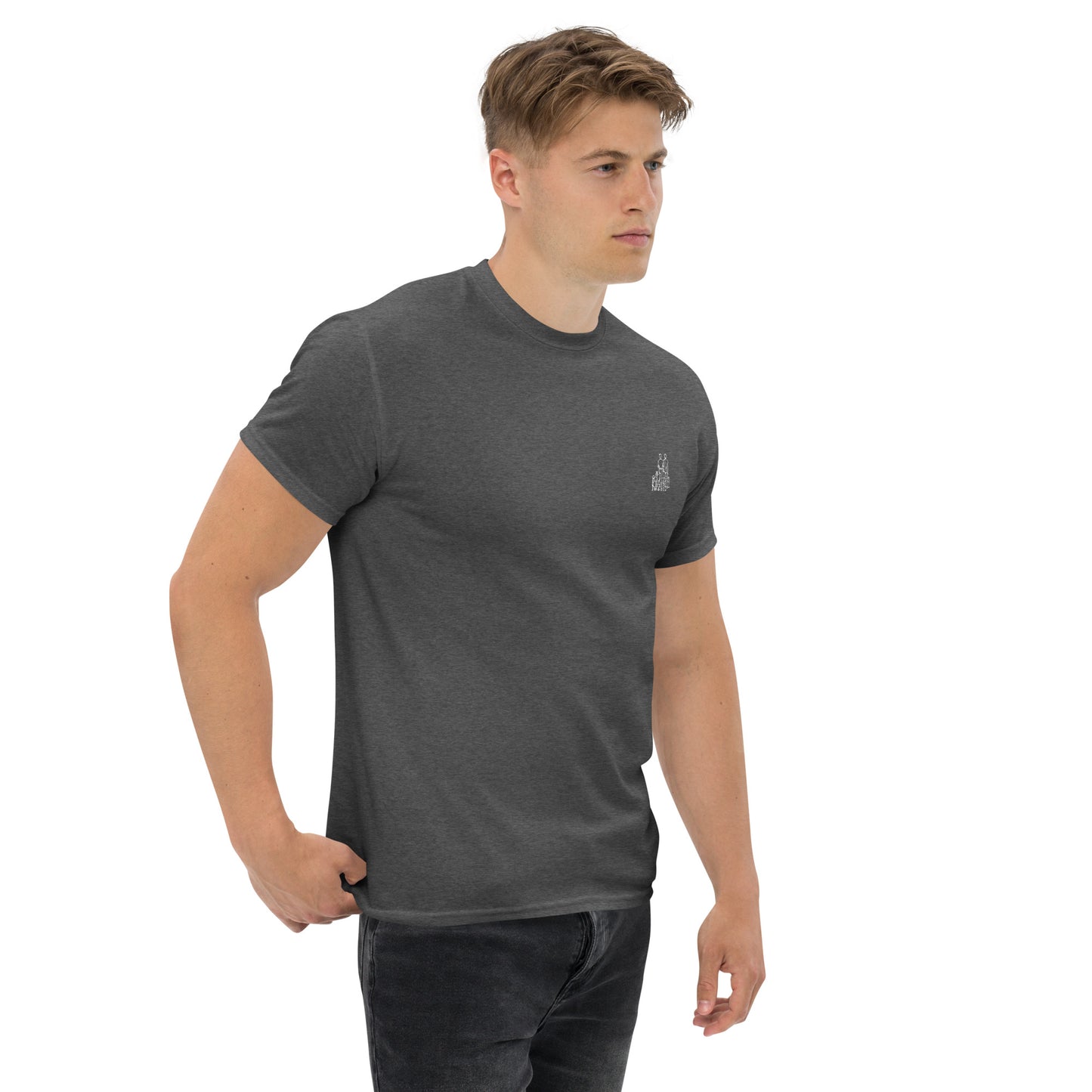 T-shirt grise classique homme