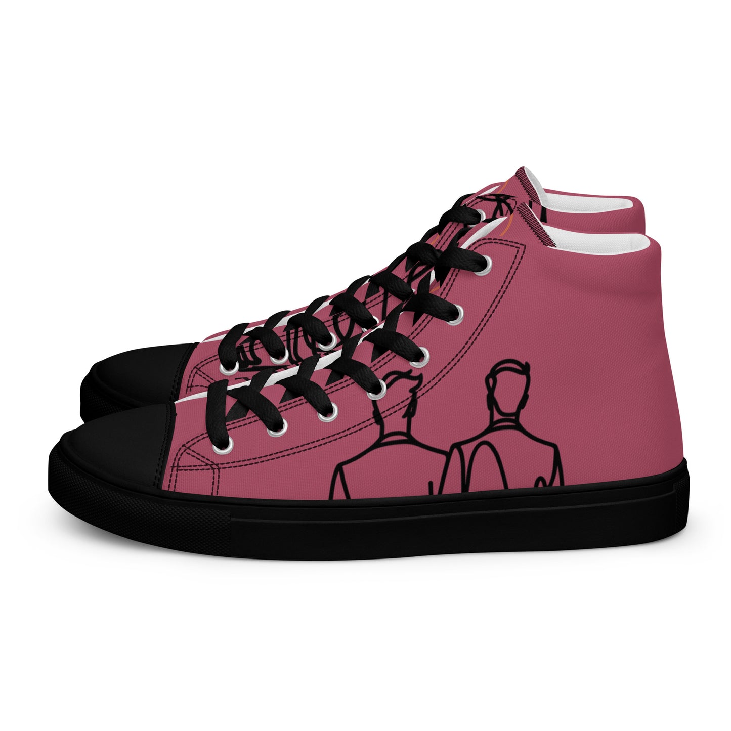 Baskets Hautes en Toile HOMME Rose Ancien - "Simplement JM&Oli"