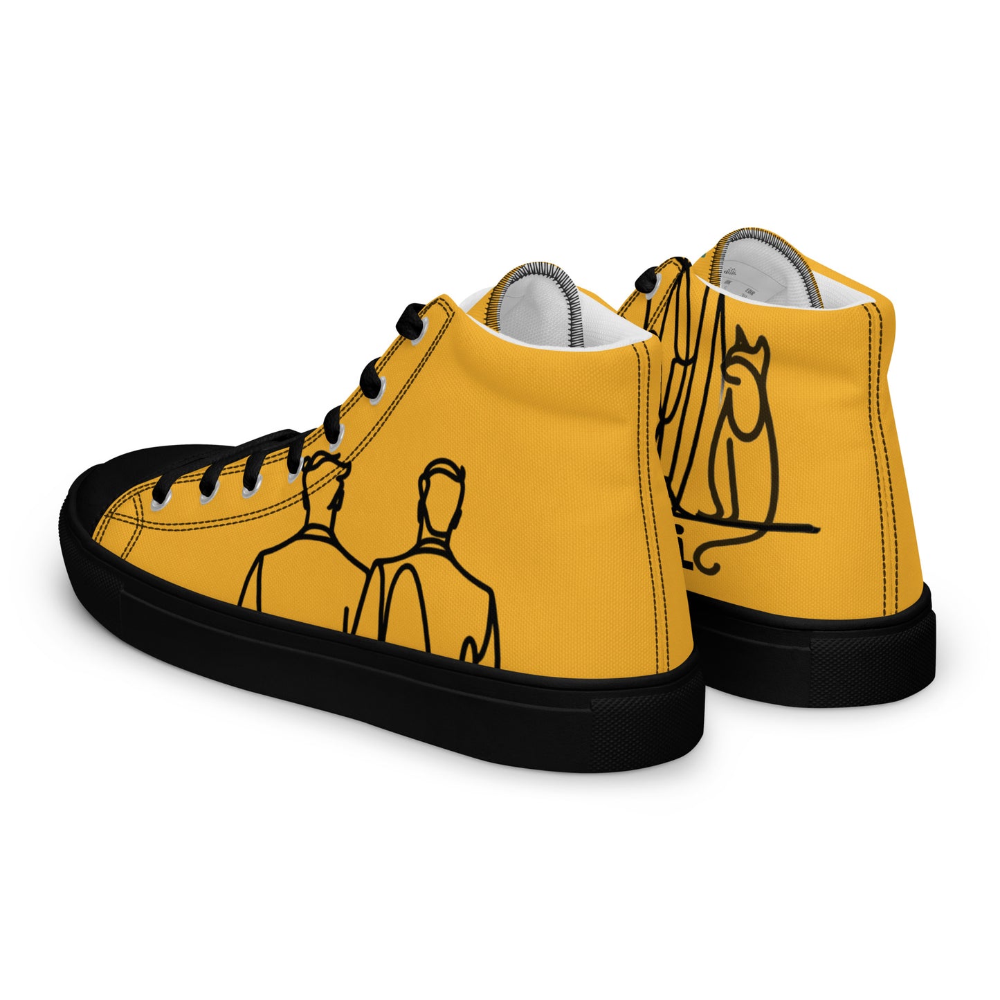 Baskets Hautes en Toile HOMME Jaune Lumière - "Simplement JM&Oli"