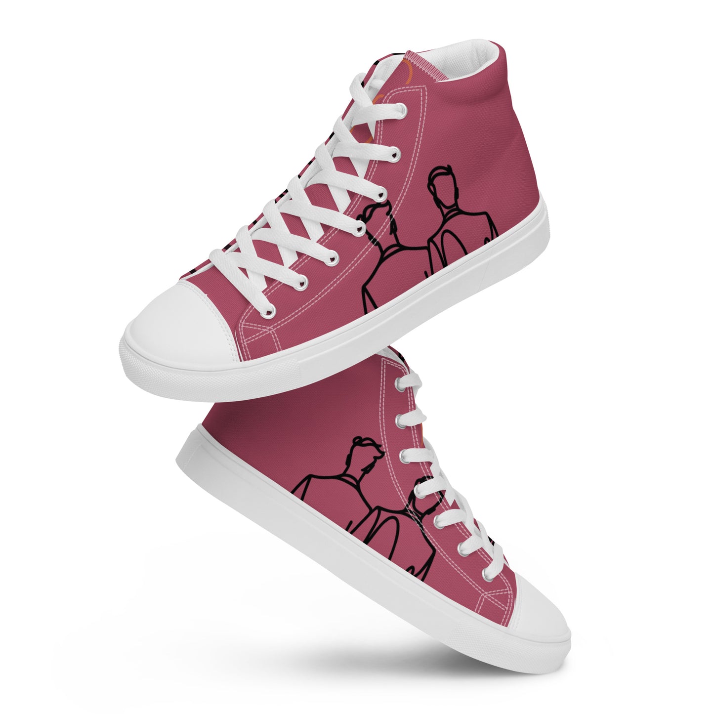 Baskets Hautes en Toile HOMME Rose Ancien - "Simplement JM&Oli"