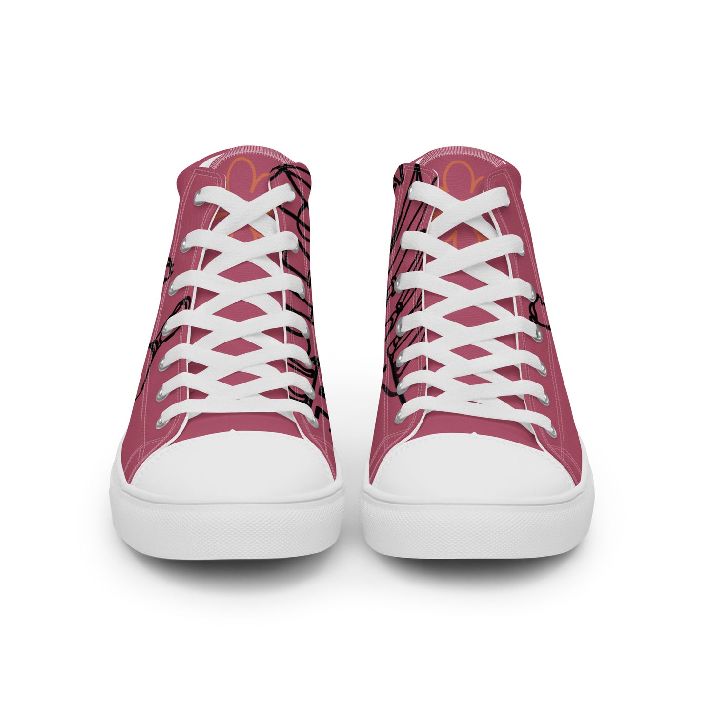 Baskets Hautes en Toile HOMME Rose Ancien - "Simplement JM&Oli"