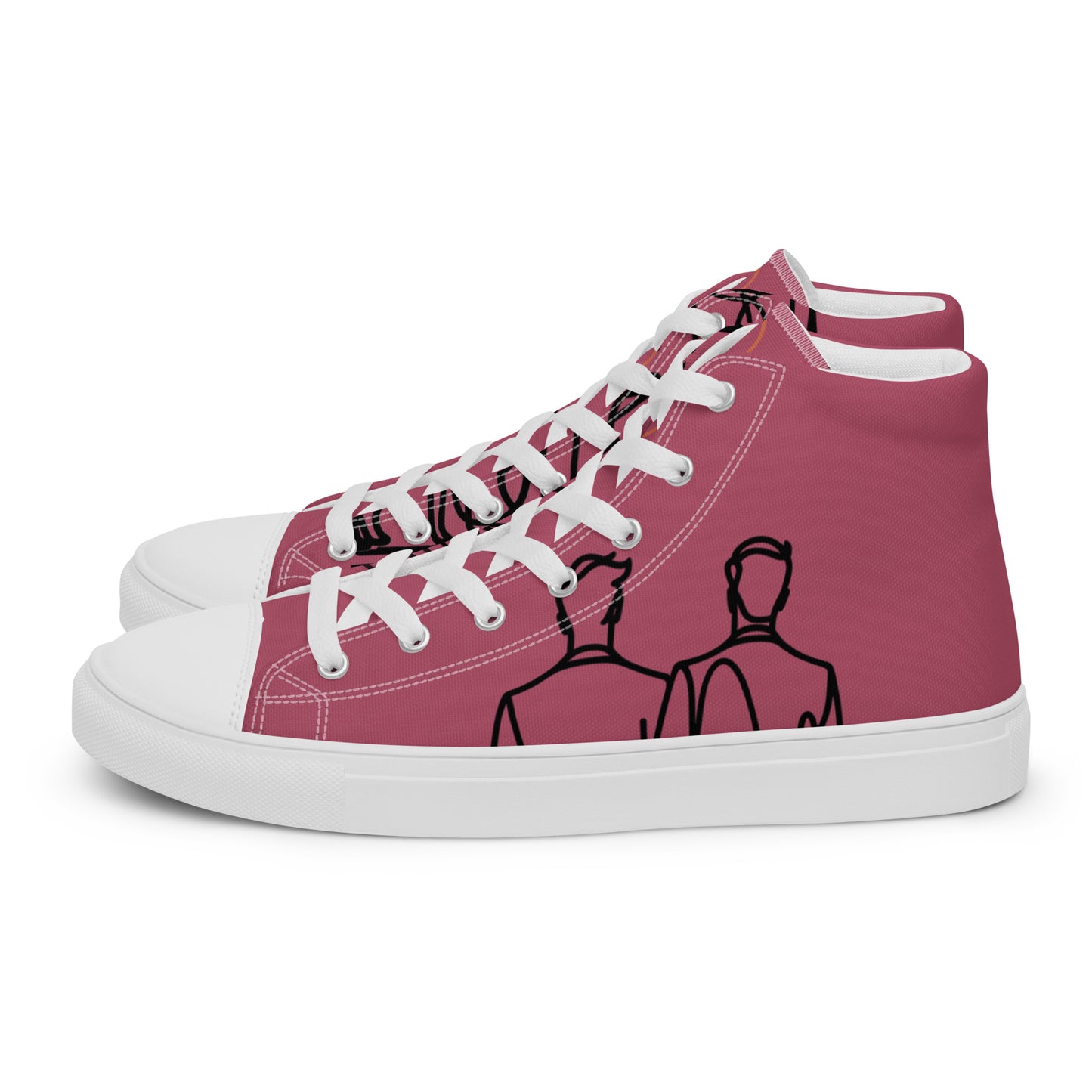 Baskets Hautes en Toile HOMME Rose Ancien - "Simplement JM&Oli"