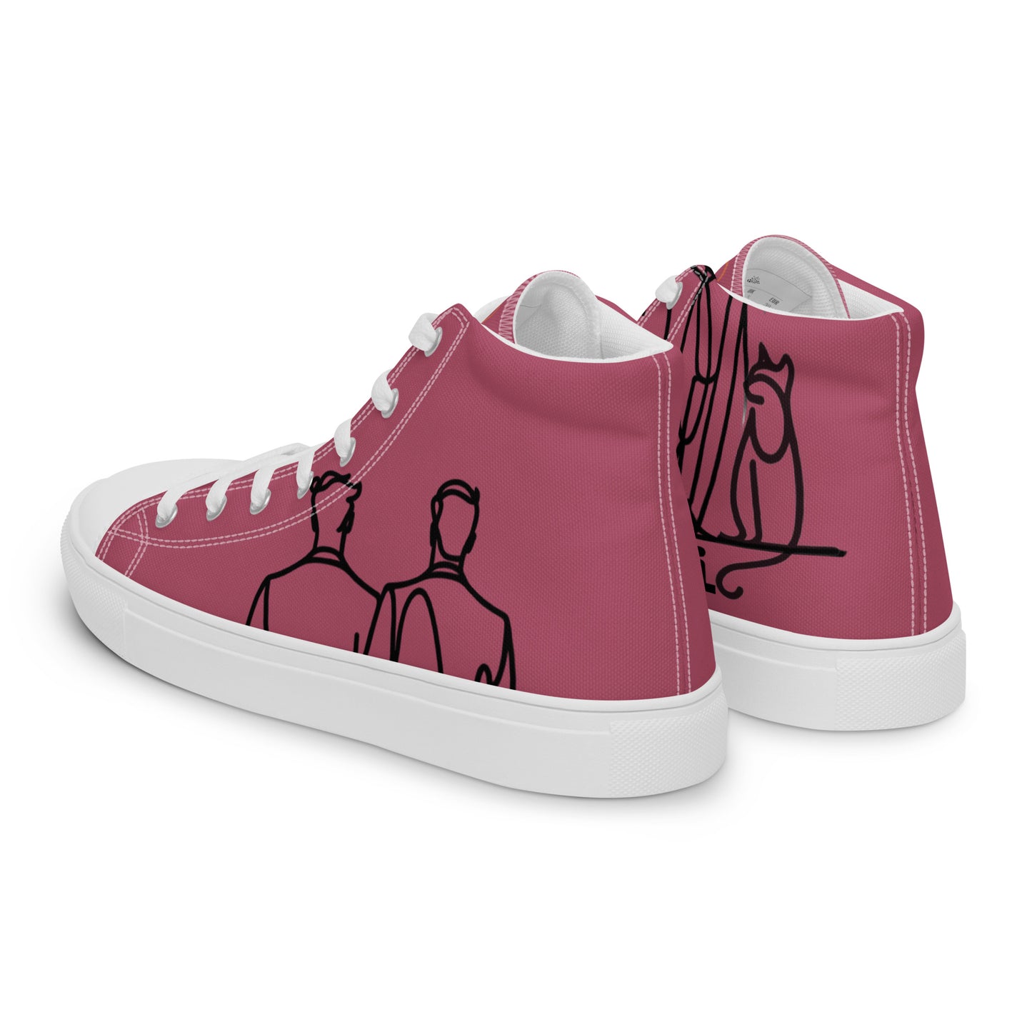 Baskets Hautes en Toile HOMME Rose Ancien - "Simplement JM&Oli"