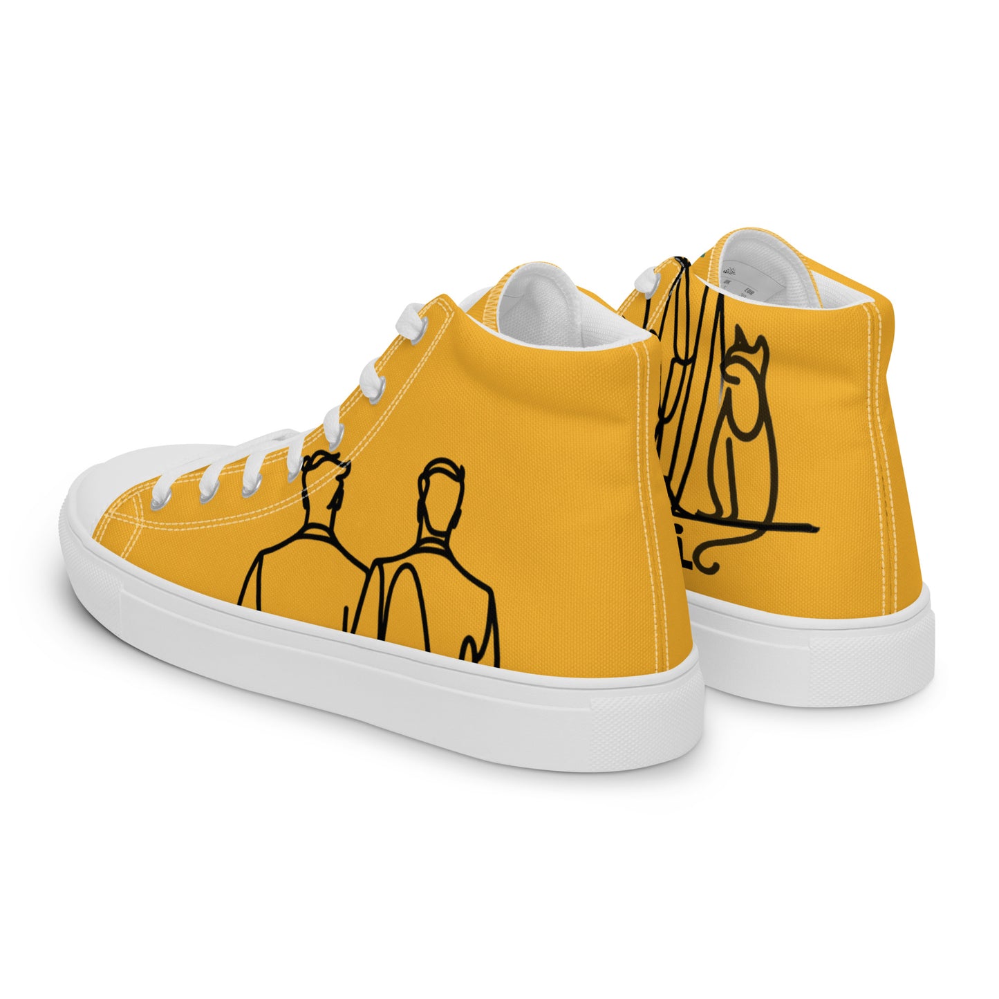 Baskets Hautes en Toile HOMME Jaune Lumière - "Simplement JM&Oli"