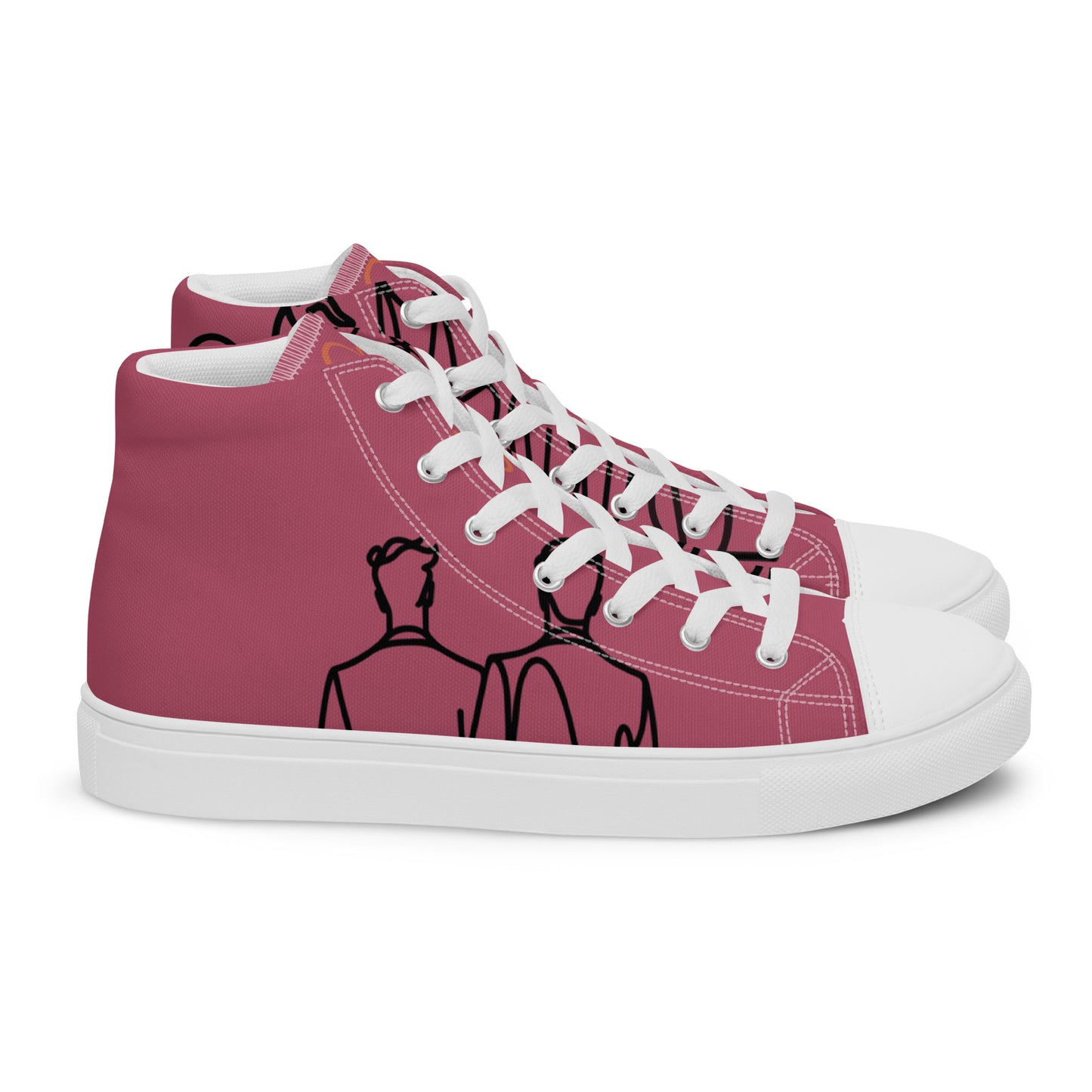 Baskets Hautes en Toile HOMME Rose Ancien - "Simplement JM&Oli"