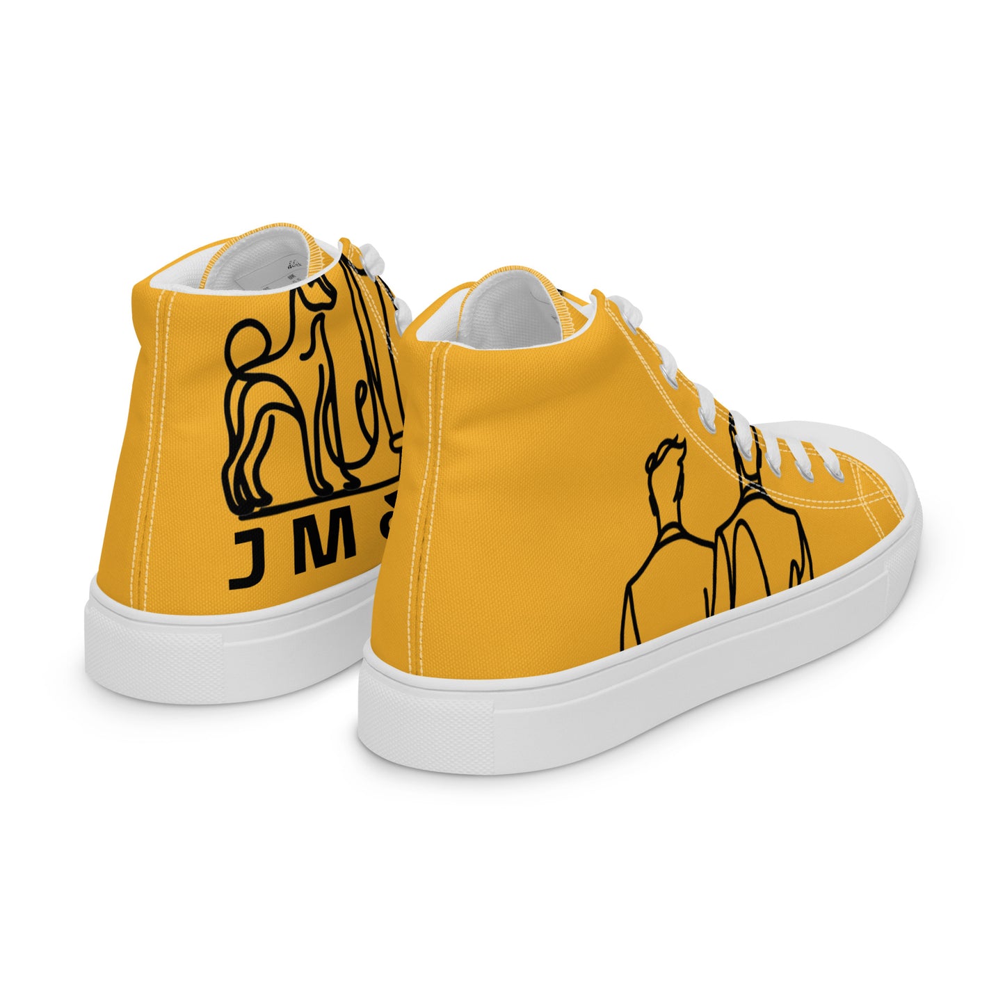 Baskets Hautes en Toile HOMME Jaune Lumière - "Simplement JM&Oli"