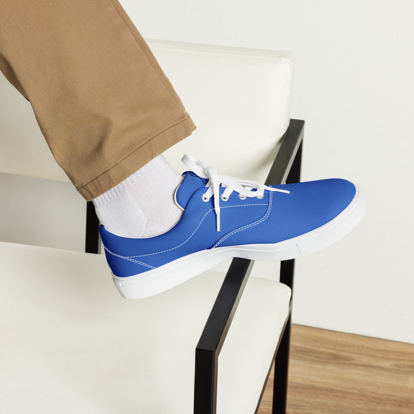 Tennis en Toile avec Lacets pour Homme - #YesWeCannes Bleu roi