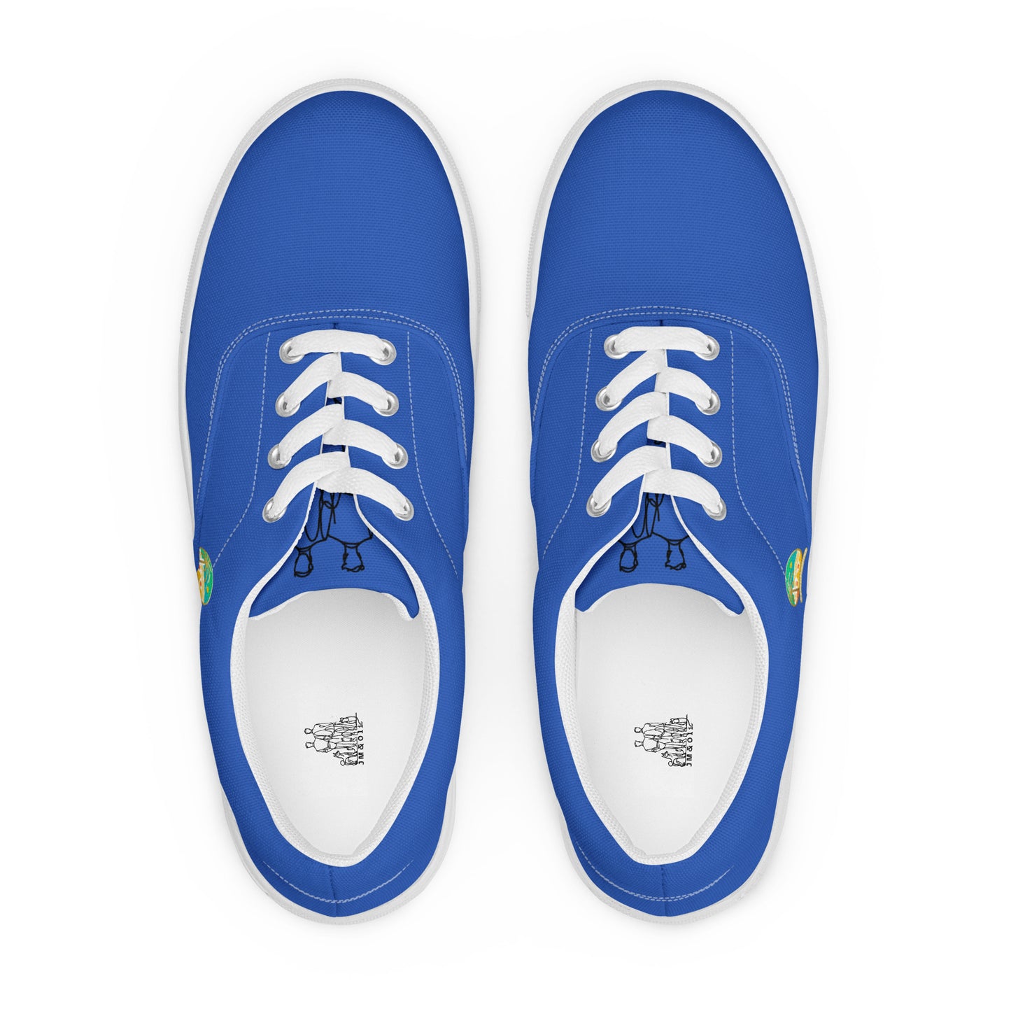 Tennis en Toile avec Lacets pour Homme - #YesWeCannes Bleu roi