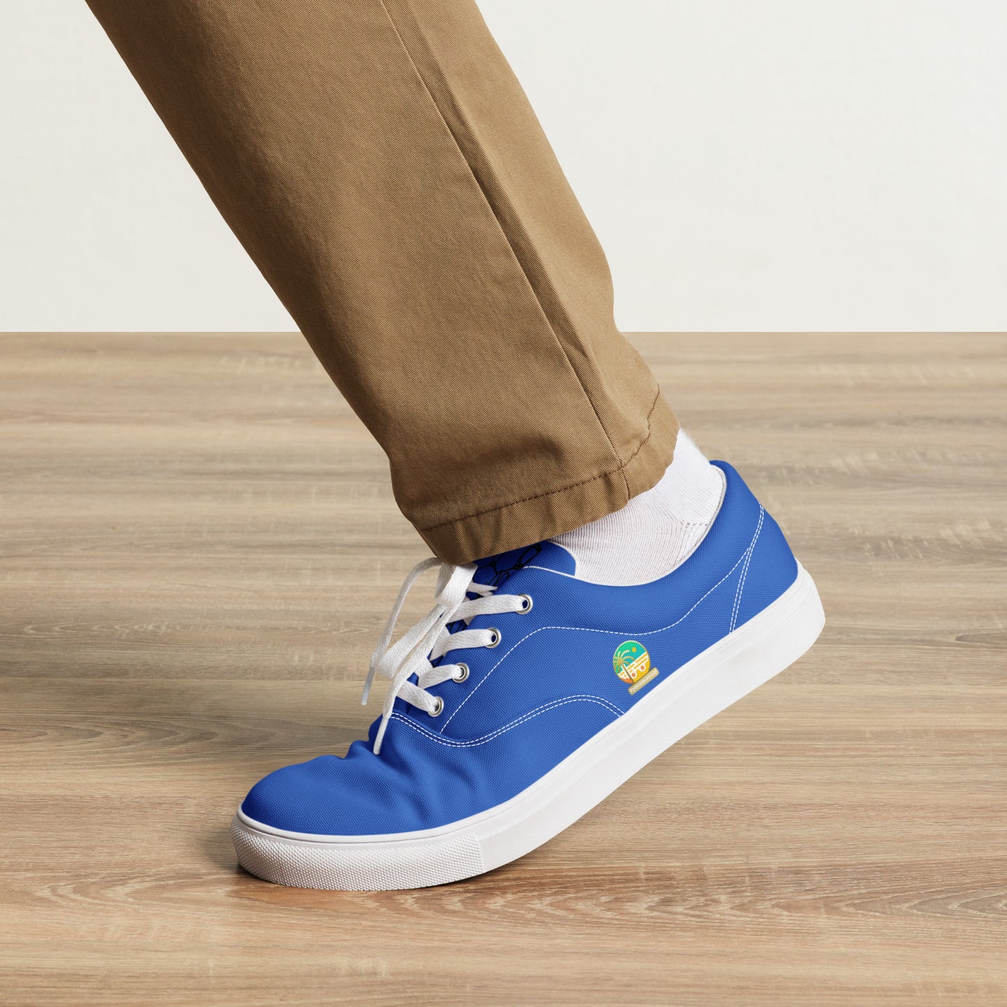 Tennis en Toile avec Lacets pour Homme - #YesWeCannes Bleu roi