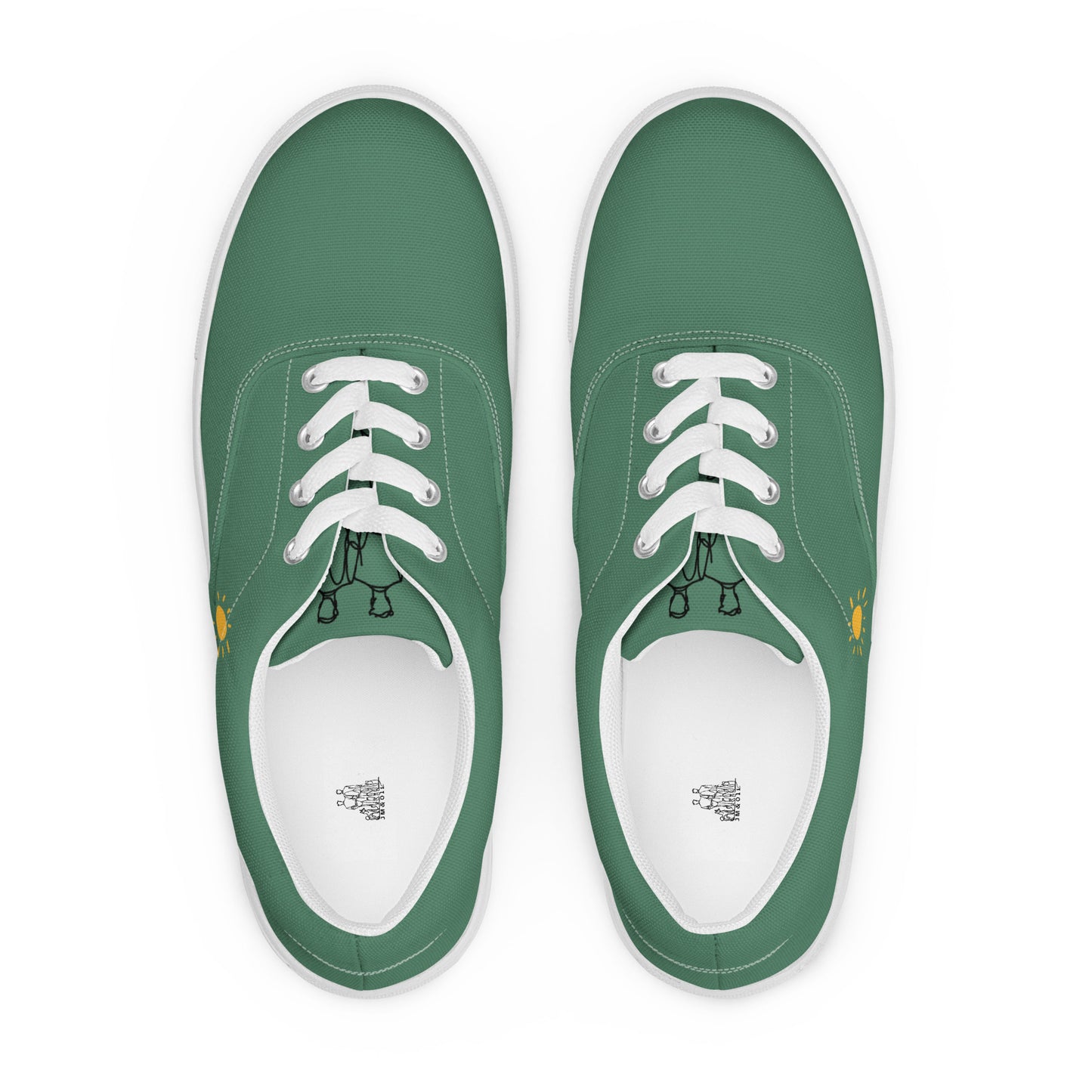 Tennis en Toile avec Lacets pour Homme - Green Court