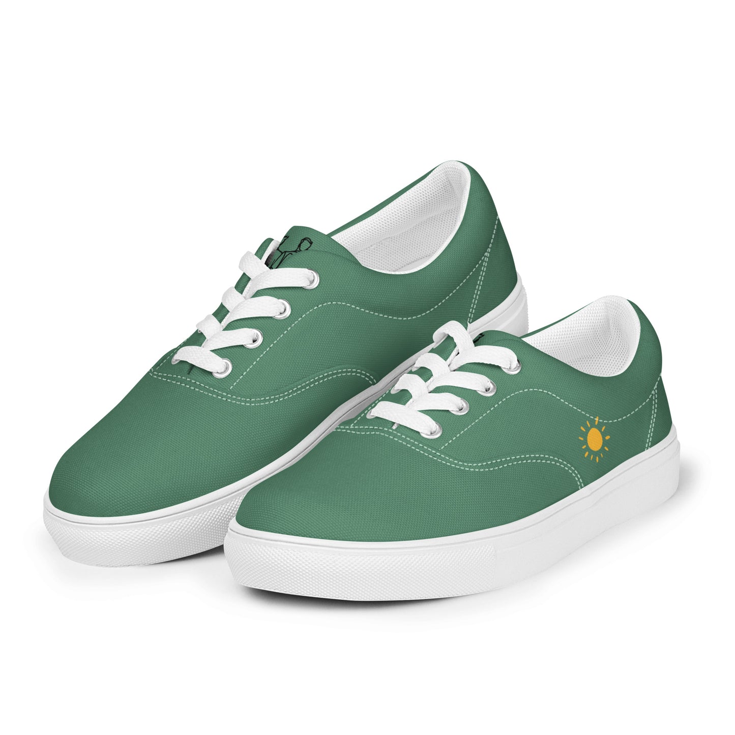 Tennis en Toile avec Lacets pour Homme - Green Court