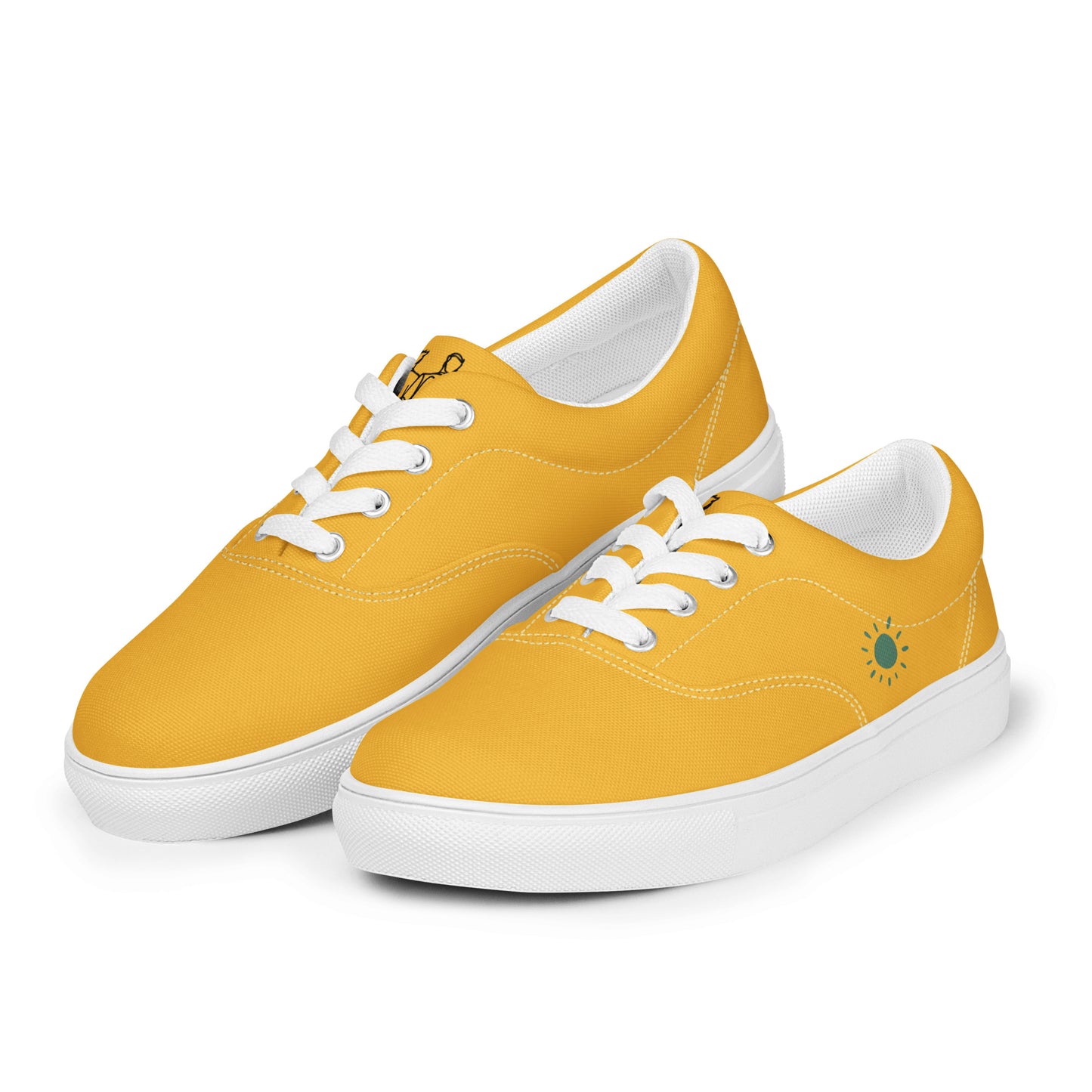 Tennis en Toile avec Lacets pour Homme - Jaune Lumière