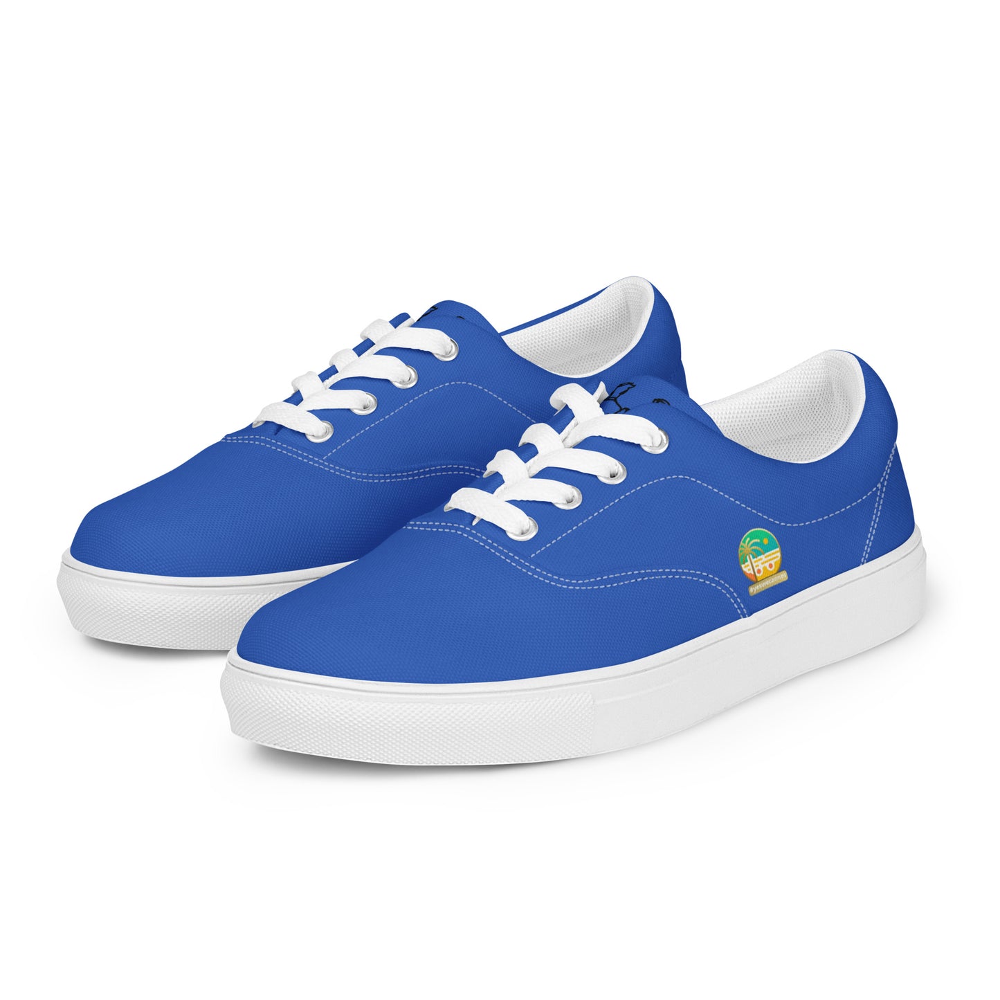 Tennis en Toile avec Lacets pour Homme - #YesWeCannes Bleu roi