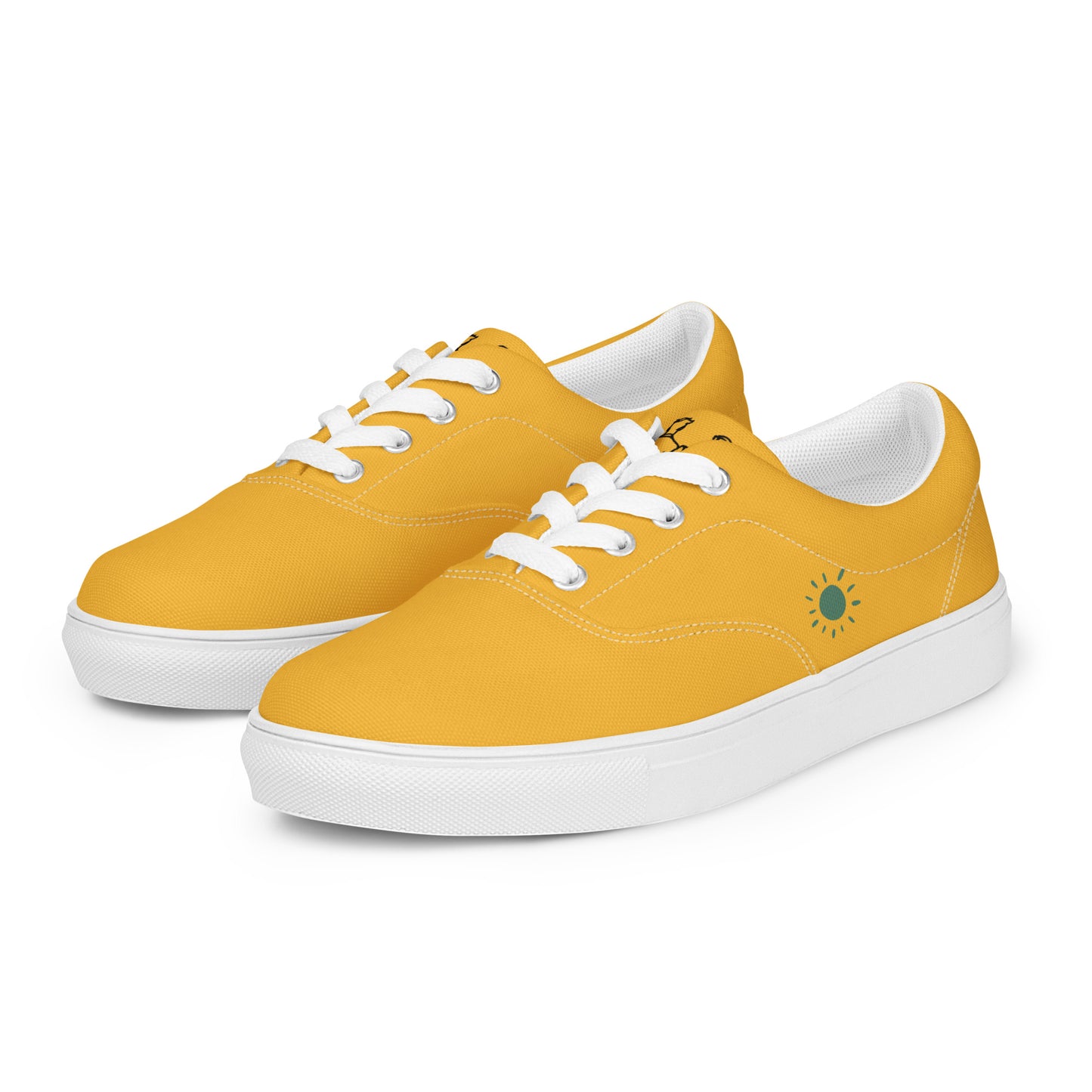 Tennis en Toile avec Lacets pour Homme - Jaune Lumière