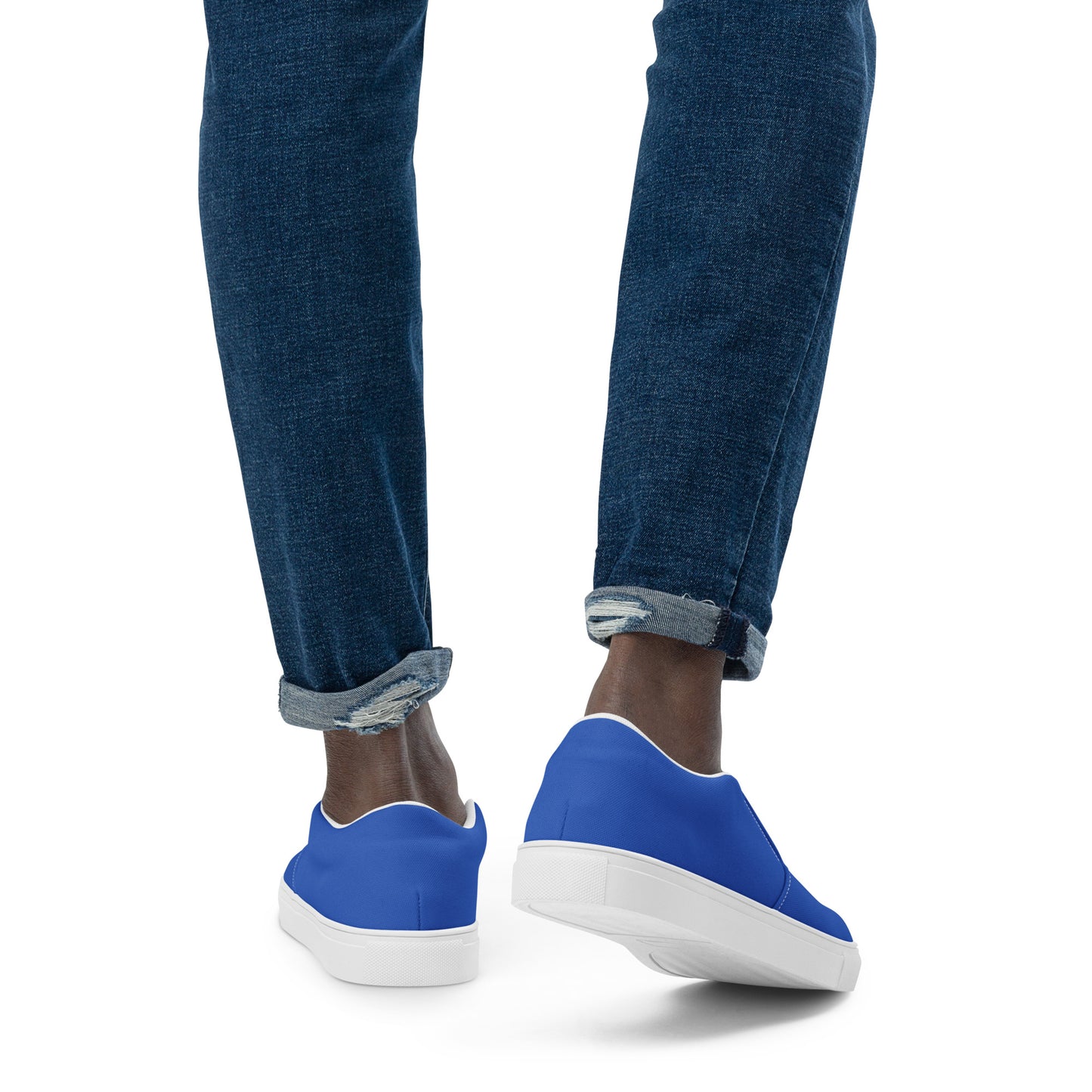 Tennis en Toile sans Lacets pour Homme - #YesWeCannes Bleu roi