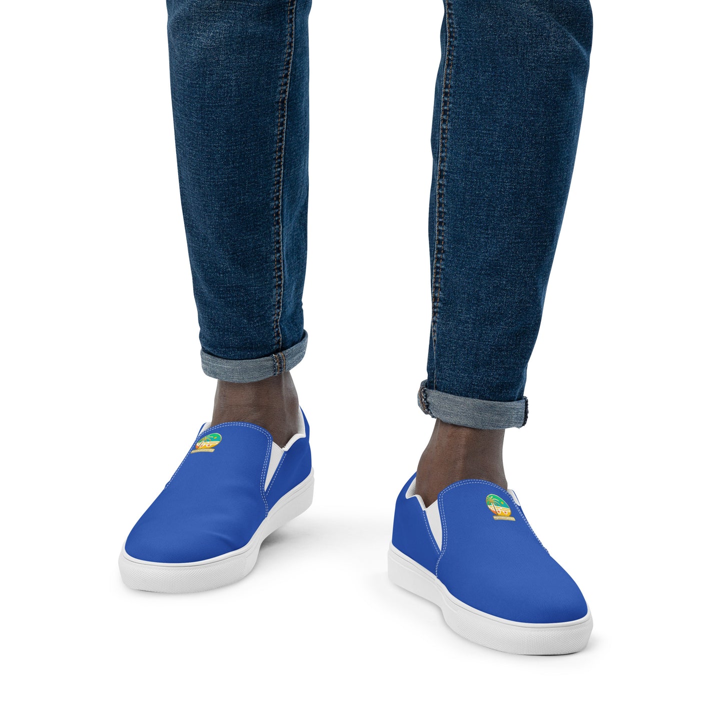 Tennis en Toile sans Lacets pour Homme - #YesWeCannes Bleu roi