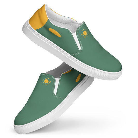 Tennis en Toile sans Lacets pour Homme - Green Court