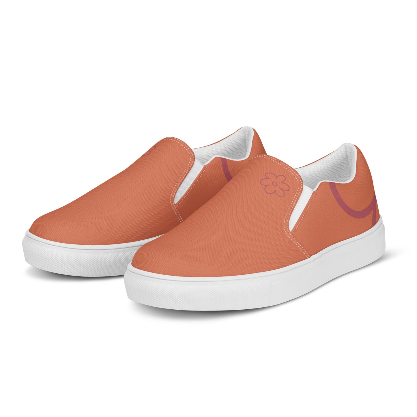 Tennis en Toile sans Lacets pour Homme - Orange Terracotta