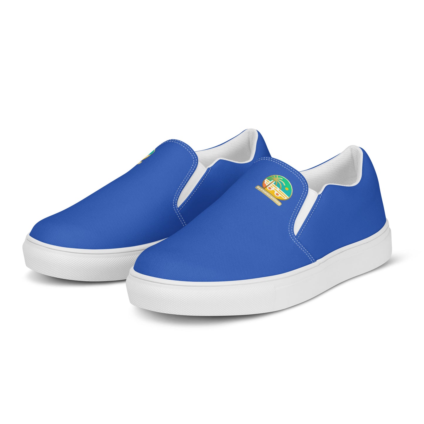 Tennis en Toile sans Lacets pour Homme - #YesWeCannes Bleu roi