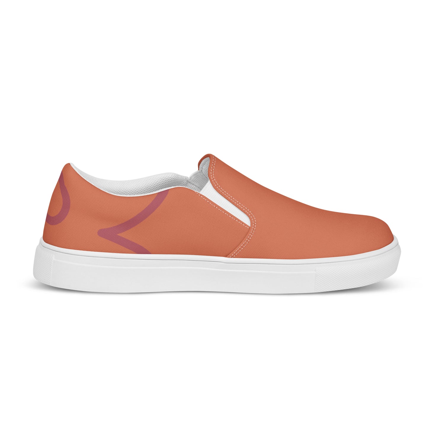 Tennis en Toile sans Lacets pour Homme - Orange Terracotta