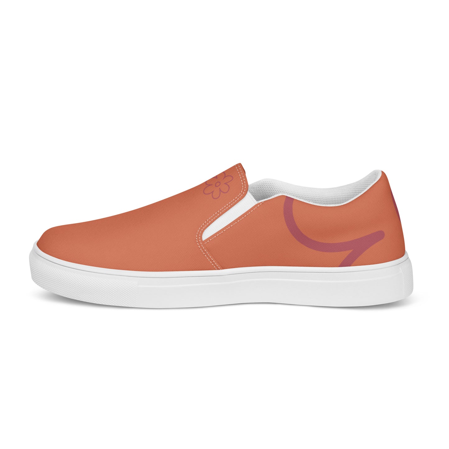 Tennis en Toile sans Lacets pour Homme - Orange Terracotta