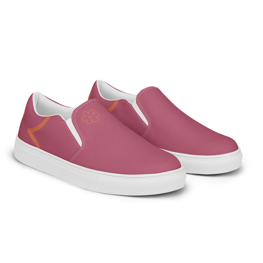 Tennis en Toile sans Lacets pour Homme - Rose Ancien