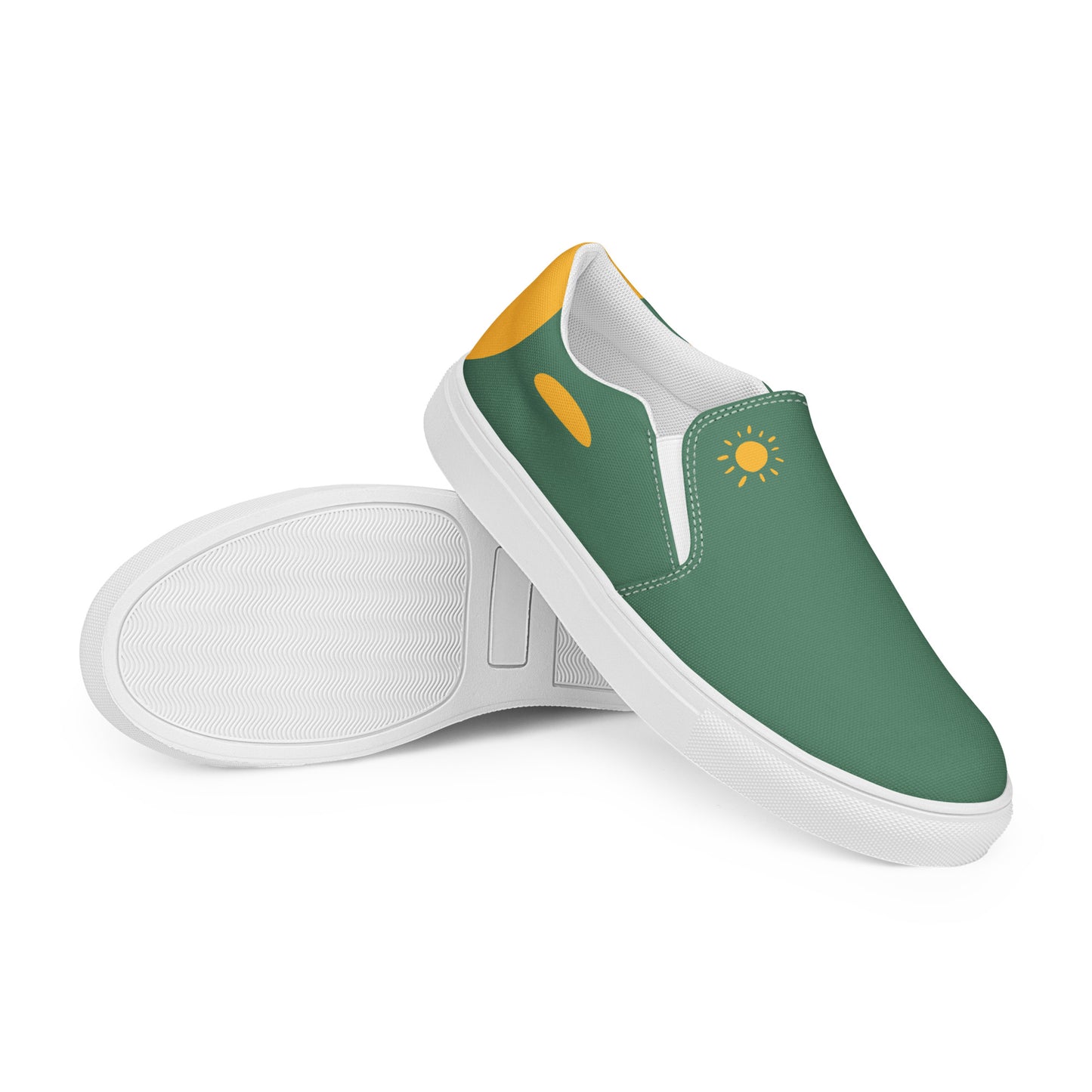 Tennis en Toile sans Lacets pour Homme - Green Court