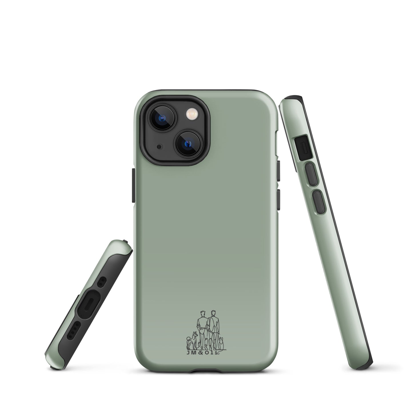 Coque pour iPhone Vert de Gris - "Simplement JM&Oli"